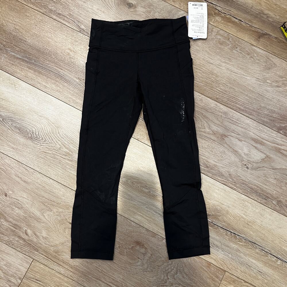 LULULEMON Women's Pace Rival Crop *22" Size 4 In Black